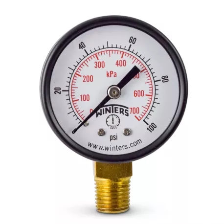 0-100 psi Pressure Gauge, 2″ Dial, 1/4″ NPT