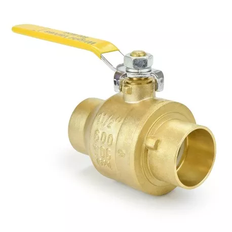 1-1/2″ Sweat (Solder) Brass Ball Valve, Full Port