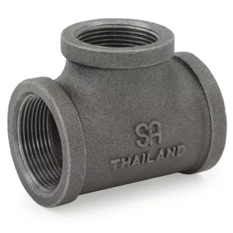 1-1/2″ x 1-1/2″ x 1-1/4″ Black Tee (Imported)
