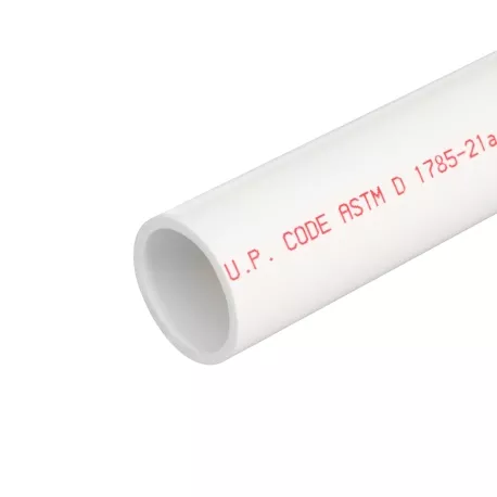 1-1/2″ x 10ft PVC Pipe, Solid Core, Sch40