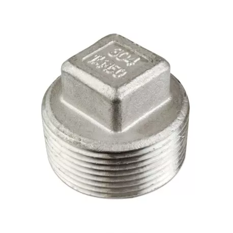 1-1/4″ 304 Stainless Steel Square Head Plug, MNPT threaded