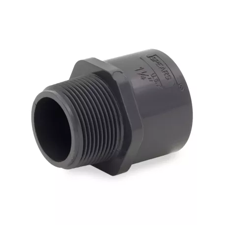 1-1/4″ PVC (Sch 80) MIP x Socket Adapter