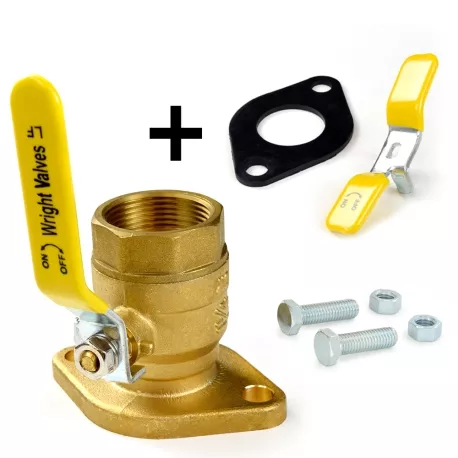 1-1/4″ Threaded Isolator Flange Valve w/ Pump Gasket & T-Handle