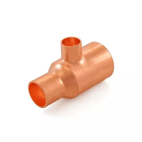 1-1/4″ x 3/4″ x 1/2″ Copper Tee