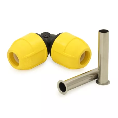 1/2" CTS 90° Compression Elbow for Yellow PE Gas Pipe