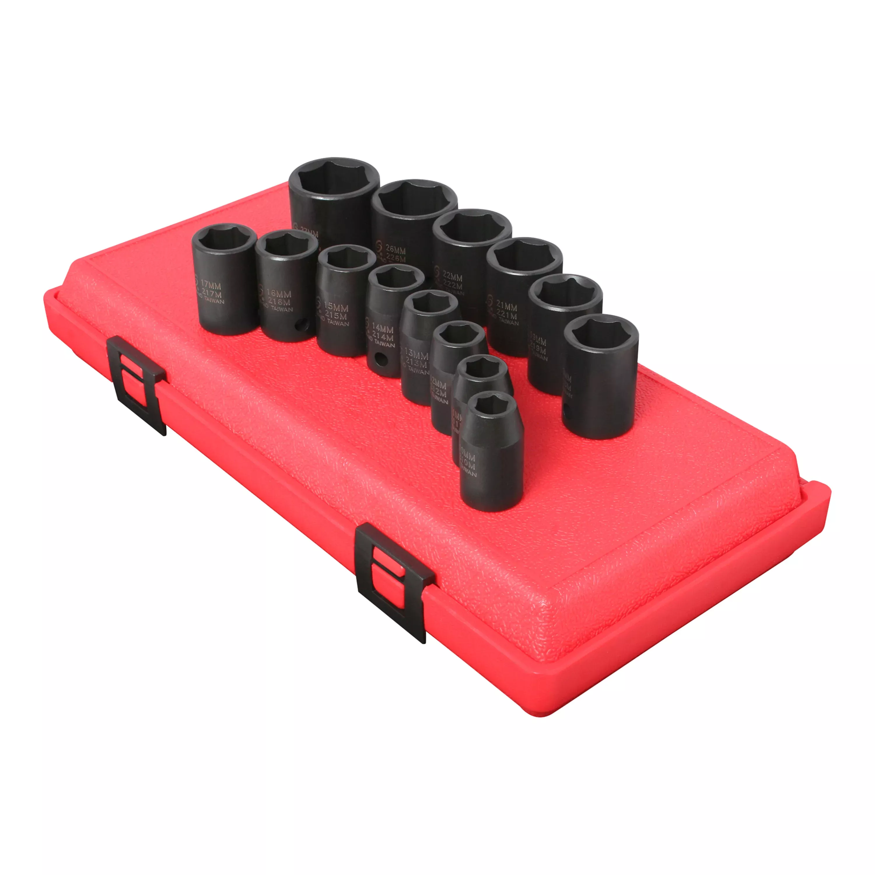 1/2" Dr. 14 Pc. Metric Impact Socket Set