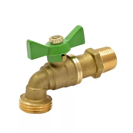 1/2″ MIP Hose Bibb Ball Valve, 1/4-Turn, Lead-Free