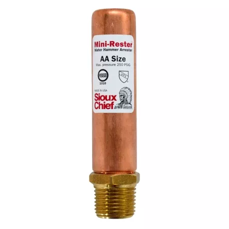 1/2″ MIP Straight, Mini-Rester Water Hammer Arrestor (Lead-Free)