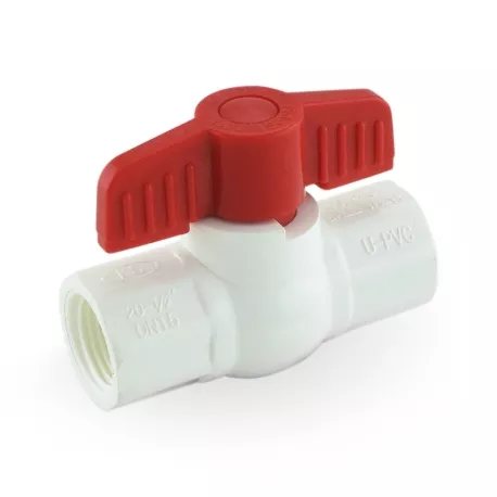 1/2" PVC Ball Valve, FPT Threaded, Sch. 40/80