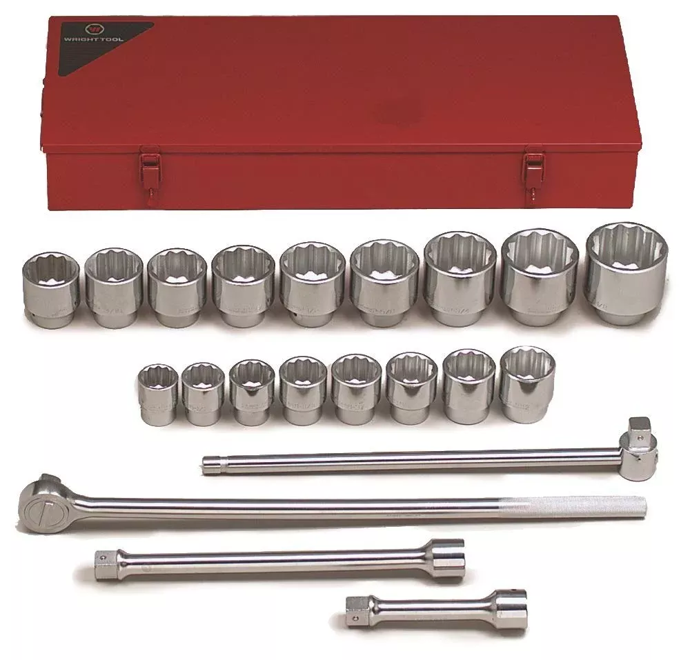 1" Drive 21 Piece 12 Point Standard Socket Set (821WR)