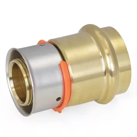 1″ PEX Press x 1″ ProPress Adapter, Lead-Free Bronze