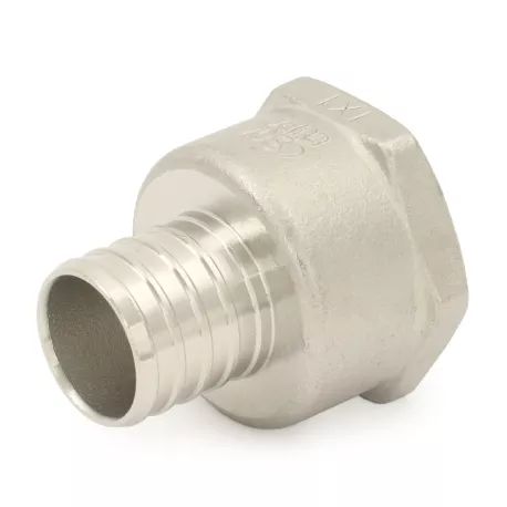 1″ PEX x 1″ Female Threaded Adapter, 304 St. Steel (Lead-Free)