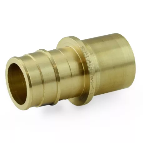 1″ PEX x 1″ Male Sweat F1960 Adapter, LF Brass