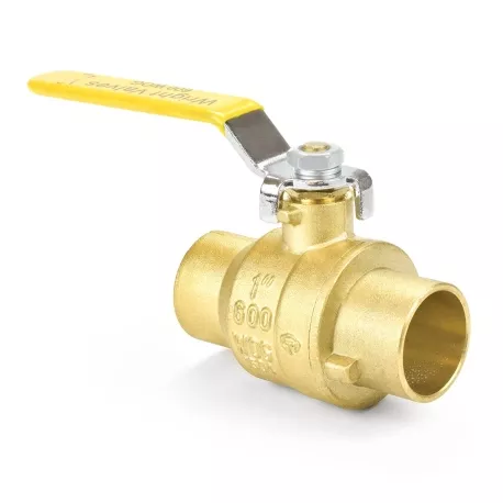 1″ Sweat (Solder) Brass Ball Valve, Full Port