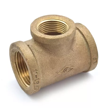 1″ x 1″ x 3/4″ FPT Brass Tee, Lead-Free