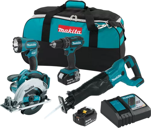 18V LXT™ Lithium-Ion Cordless 4-Pc. Combo Kit (3.0Ah), Variable 2-speed, XT442