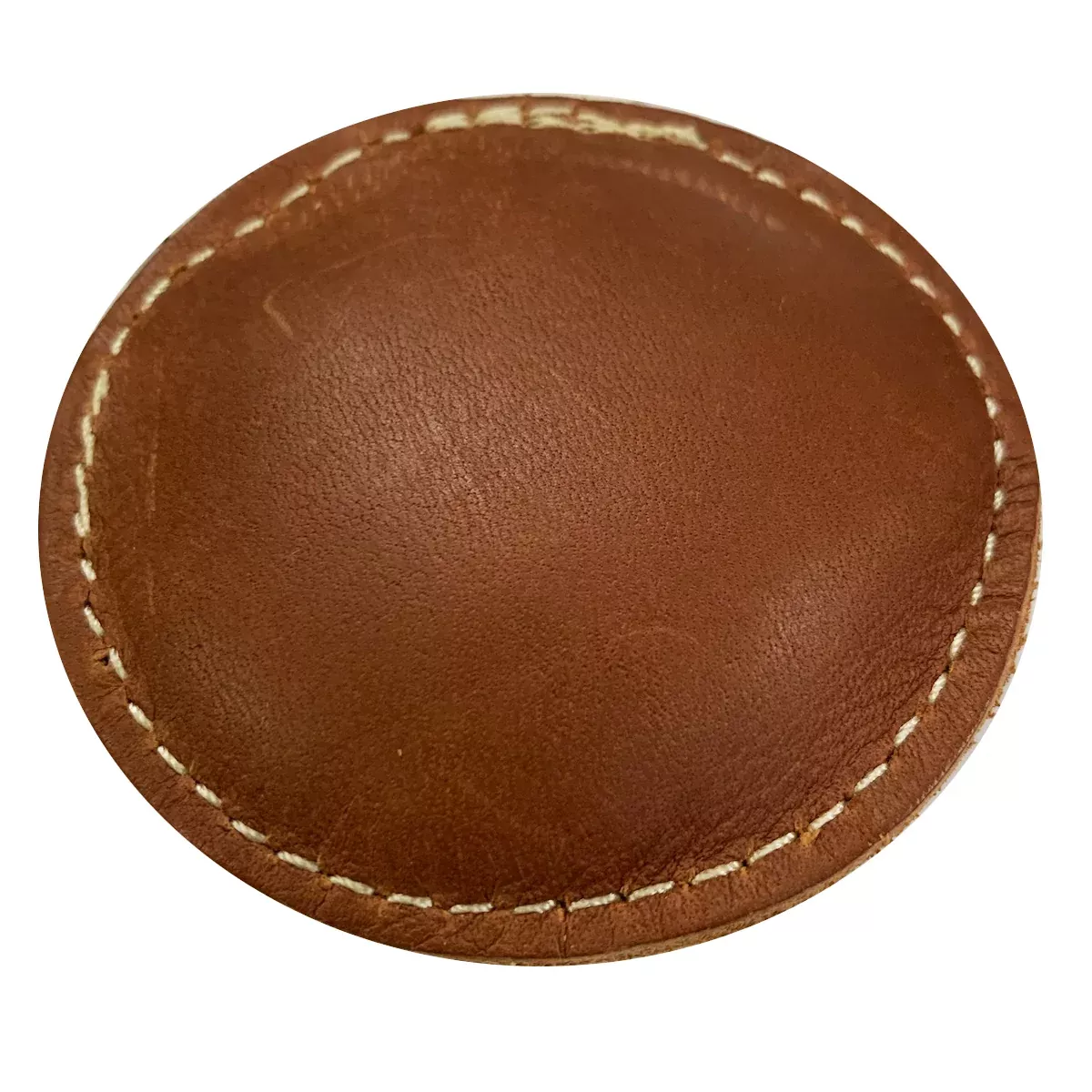 2-1/2″ Circle Shot-Filled Leather (Map) Paperweight (148-LW)
