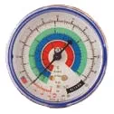 29330 JB Industries R-134A Blue Compound Gauge - BAR / PSI - 2-1/2'' (63 mm)