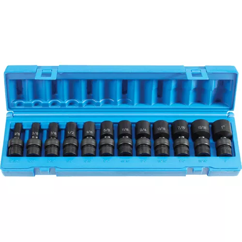 3/8 Dr. 12 Pc. Semi-Deep SAE Universal Set