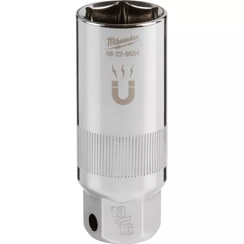 3/8 Drive 6-Point Magnetic Spark Plug Socket, 13/16″
