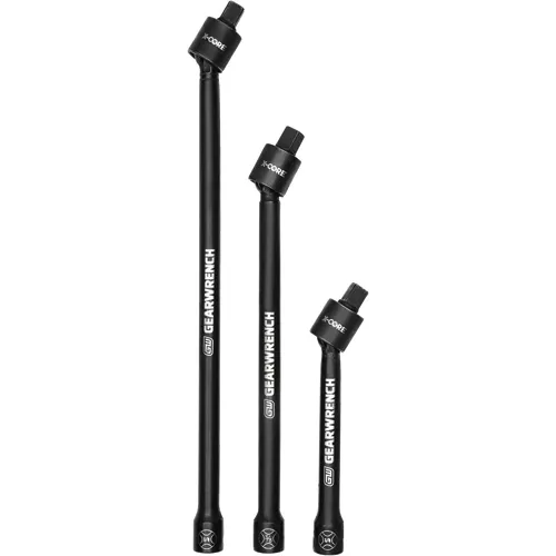 3/8" Drive X-Core TM Pinless Universal Joint Impact Extension Set