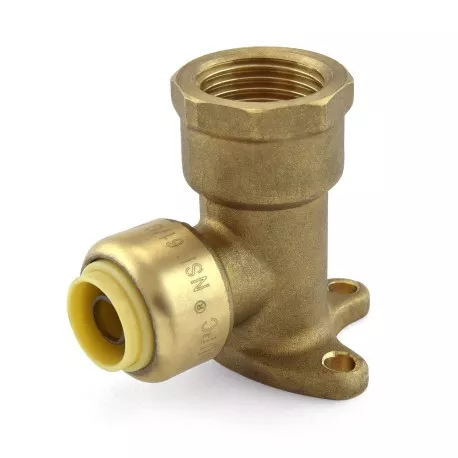 3/8" Push To Connect x 1/2" FNPT Drop Ear Elbow, Lead-Free