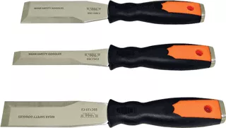 3 Pc. Heavy Duty, Dual Bevel Striking Scrapers