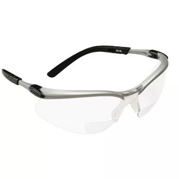 3M 11374 BX Reader Protective Eyewear, 1.5 Diopter Clear Lens, Silver Frame