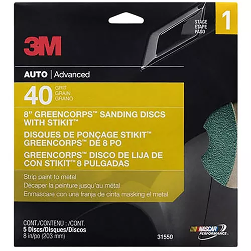 3M Green Corps 8″ Stikit 40E Discs