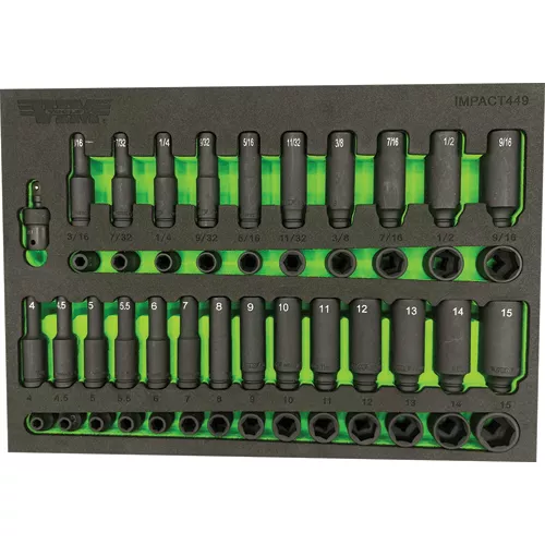 49 Pc. 1/4" Impact Socket Set