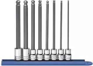 8 Pc. 3/8 Drive Metric Ball Hex Bit Socket Set