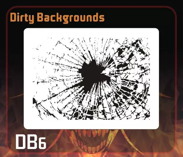 AEROSPACE Airbrush Stencil – DB6-MINI – ‘Dirty Backgrounds 6’ MINI