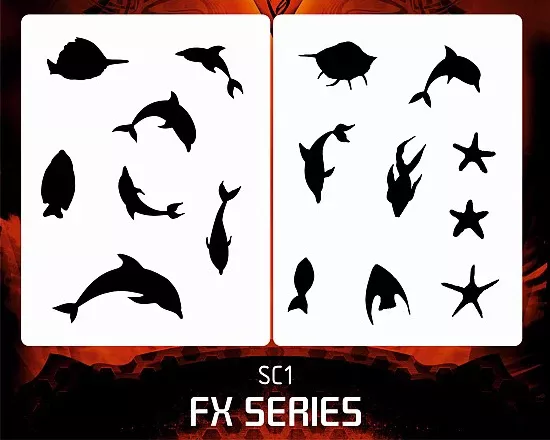 AEROSPACE Airbrush Stencil - SC1 "Sea Creatures"