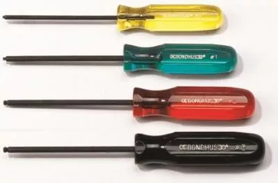 Bondhus Set 4 Square Ball End Screwdrivers #0-3