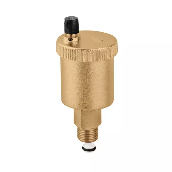 Caleffi 502115A MINICAL™ Automatic Air Vent with Check Valve, 1/8" MNPT