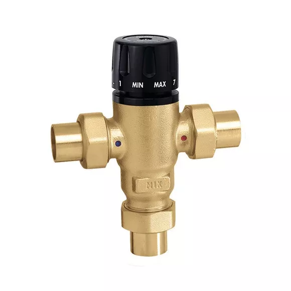 Caleffi 521509A MixCal™ 3-Way Thermostatic Mixing Valve, 3/4" Sweat