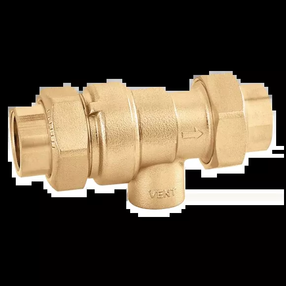 Caleffi 573403A Dual Check Backflow Preventer with Atmospheric Vent, 1/2″ NPT Female Inlet/Outlet