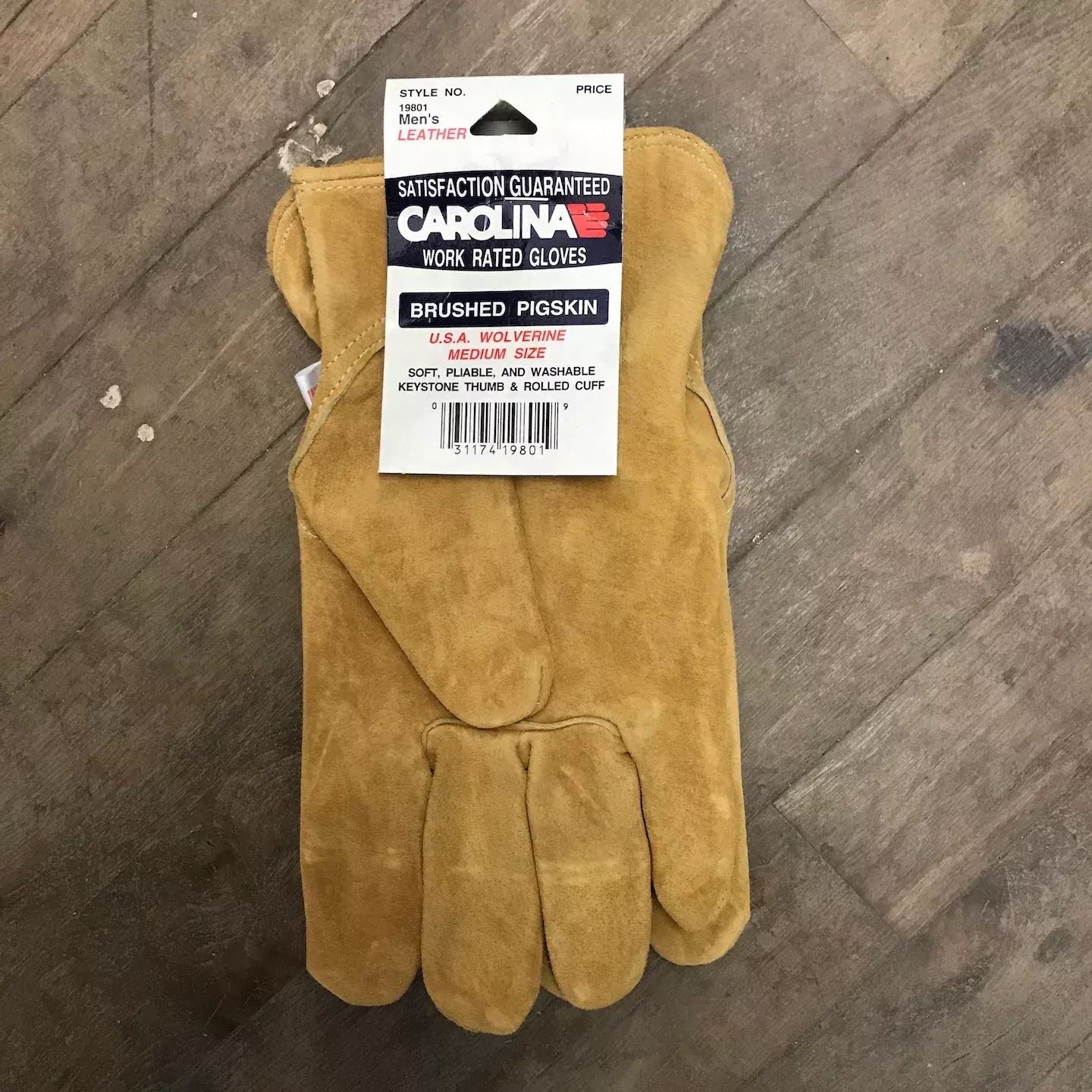 Carolina Brushed Pigskin Work Rated Gloves – Medium (19801)
