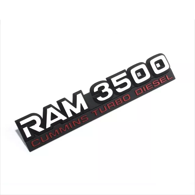 Dodge RAM 3500 Emblems Cummins Turbo Diesel Rear Sticker