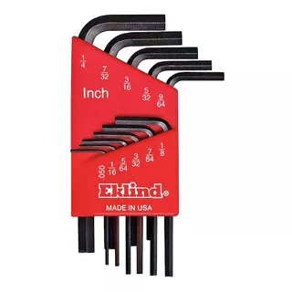 Eklind 10111 Standard 11 piece Hex Key Set 0.05" to 1/4" - 10111-1