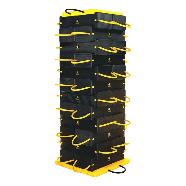 Esco 26-pcs Cribbing Kit with Stability Plates, 63″ Max Height – 12532