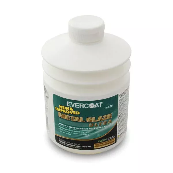 Evercoat 425 Metal Glaze Ultra Sanding Polyester Putty – 880 mL Green Liquid