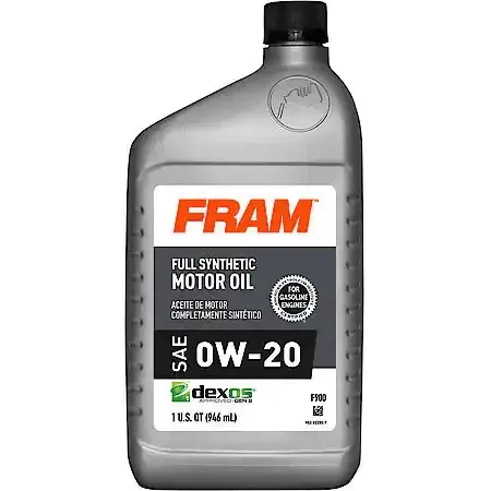 FRAM Full Synthetic 0W-20 Motor Oil: 1 Quart