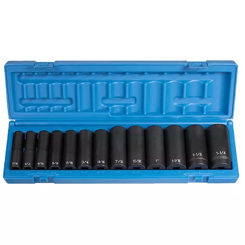 Grey Pneumatic 13pc 1/2″ Drive Deep Length SAE Socket Set 1312D