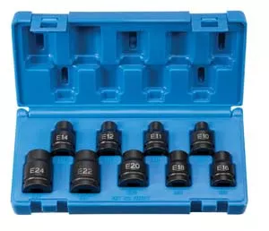 GY1319ET 1/2" Drive 9 Piece External Star Impact Socket Set