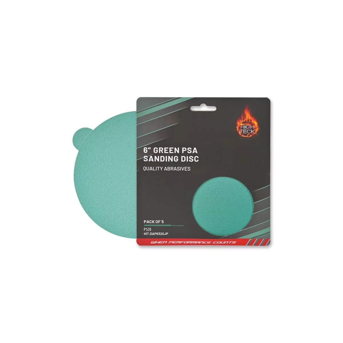 High Teck 6" Green PSA Sanding Disc 800 Grit Pack of 5 (DAP6800JP)