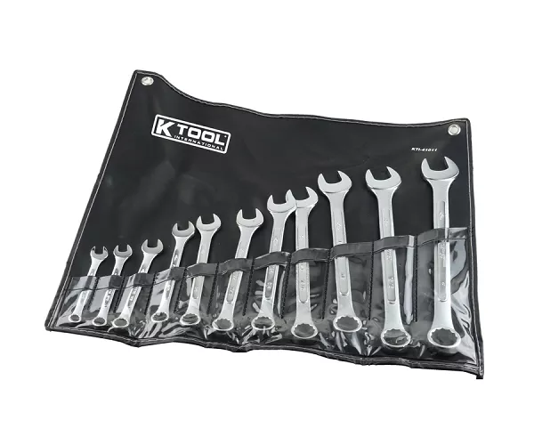 K Tool International 41011 - 11 Piece Raised Panel SAE Combination Wrench Set