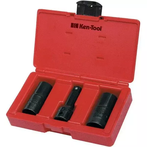 Ken-Tool 3-Piece Lug And Lock Flip Socket Set