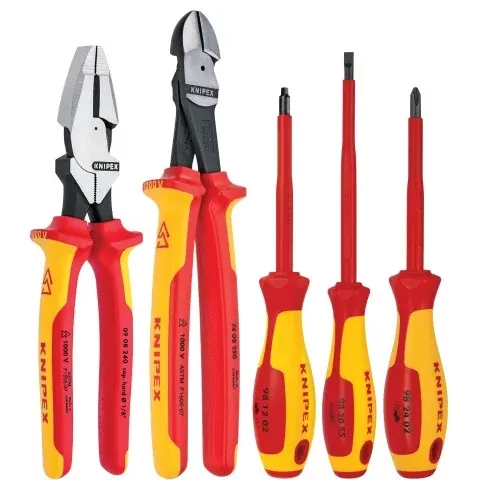 KNIPEX 9K 98 98 20 US 5-Piece Pliers & Driver 1000V Set