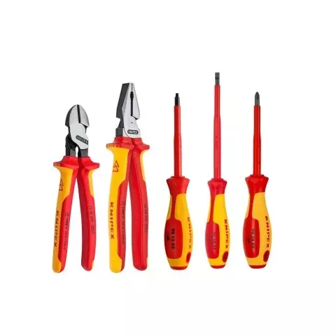 KNIPEX 9K 98 98 22 US 5-Piece Pliers & Driver 1000V Set